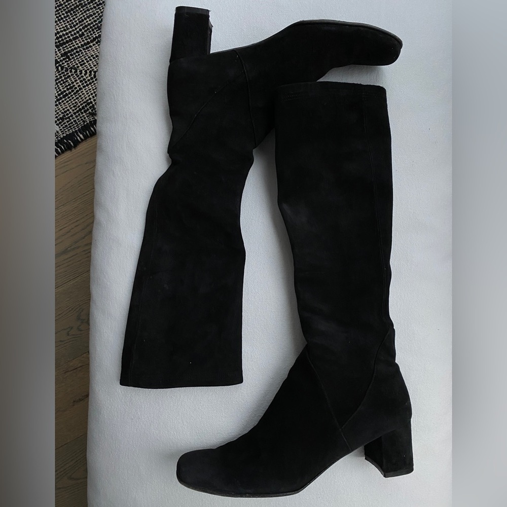 Salvatore Ferragamo Santares Square Toe Suede Boot